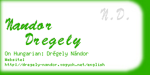 nandor dregely business card